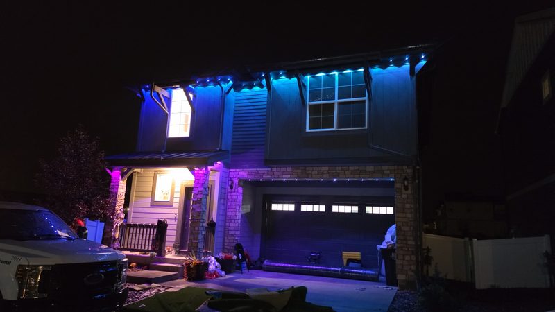 Blue and purple, front elevation