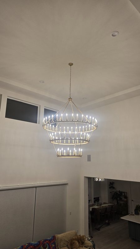 Three-tier chandelier, alternate angle